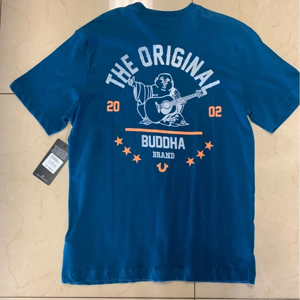 True Religion Men's Blue T-Shirt Sz small